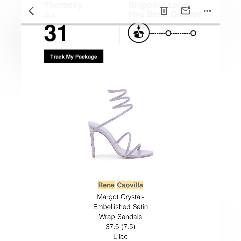 💜🤍New Lavender Rene Caovilla🤍💜 - Picture 11 of 11